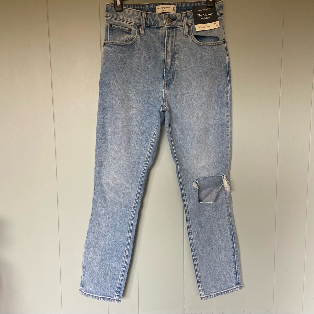 NWT Women’s Abercrombie & Fitch Curve Love The Skinny High Rise Jeans